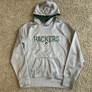 47’ Brand Team Apparel Men's Gray Large Green Bay Packers Athletic Hoodie Jacket